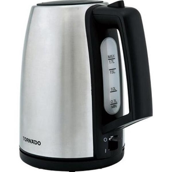 Tornado Kettle 1.7 Liter 2200 Watt Stainless TKS-2117. Tornado Kettle 1.7 Liter 2200 Watt Stainless TKS-2117.